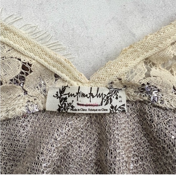 NWOT Free People Intimately Sequined and Lace Mini Dress - Picture 4 of 4